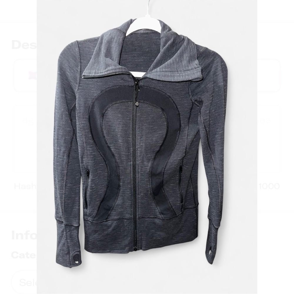 Lululemon In Stride Jacket Dark Grey Full Zip Athletic Jacket Medium